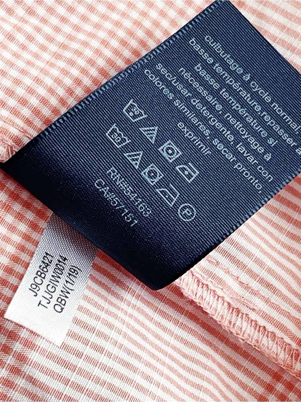 Tommy‎ Hilfiger Pink Plaid Gingham Shirt Dress Tie Waist Coastal Preppy Size 16 - Picture 12 of 14